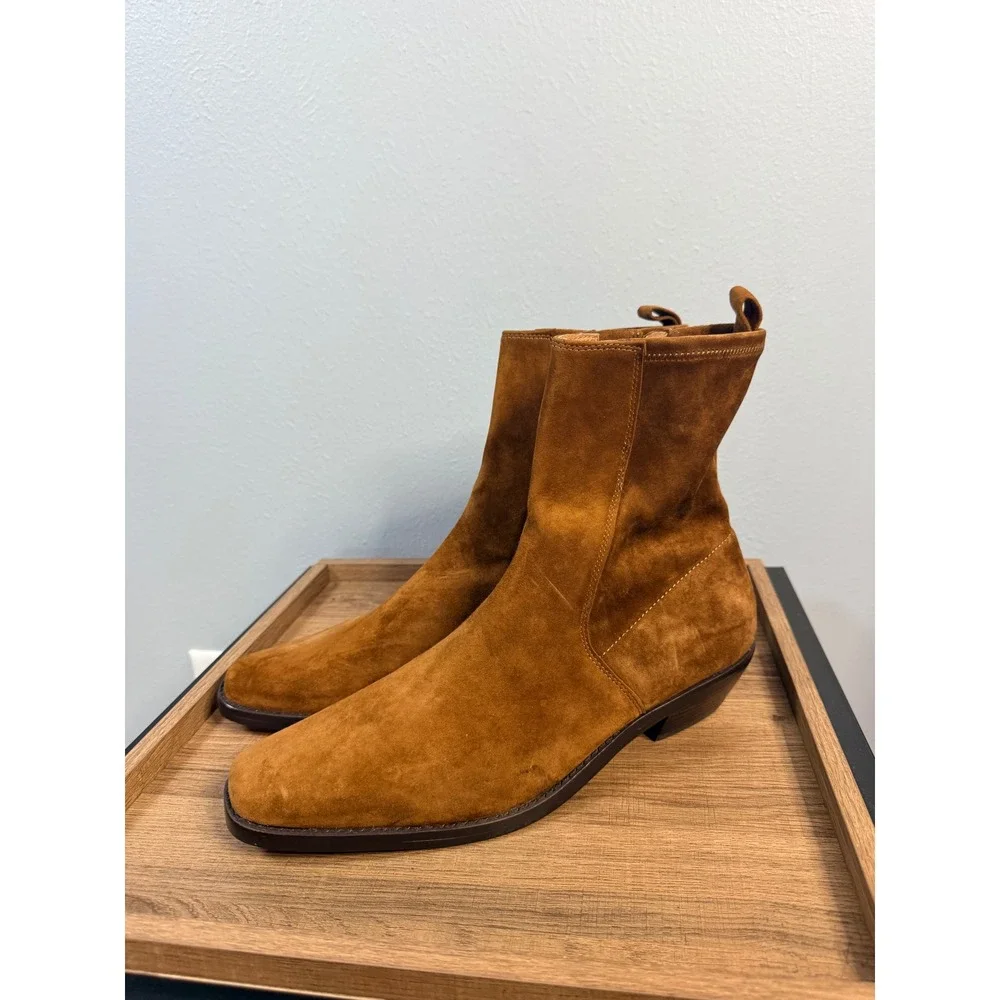Madewell The Idris Ankle Boot Leather Russet Size‎ 12
